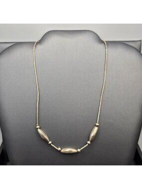 Vintage Sterling Liquid Silver Choker Necklace Beaded Southwestern Shimmering